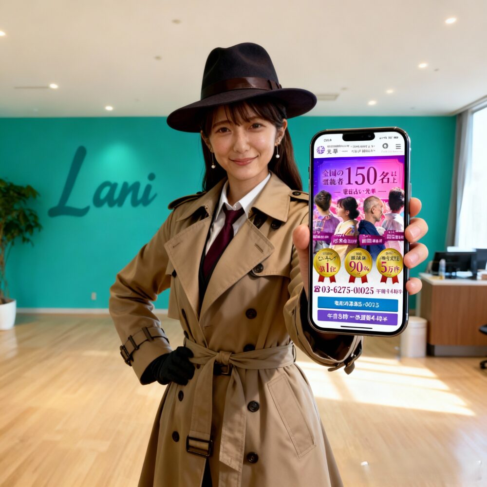 Lani編集長マリナが電話占い光華を調査