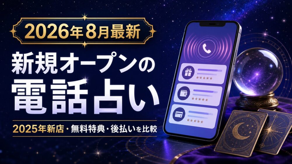 【2026年8月最新】新規オープン・開業予定の電話占い｜稼働2社＋予定1社