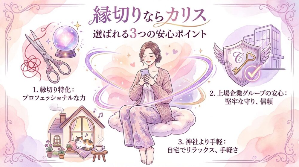 なぜ「縁切り」なら電話占いカリスなのか?選ばれる3つの理由