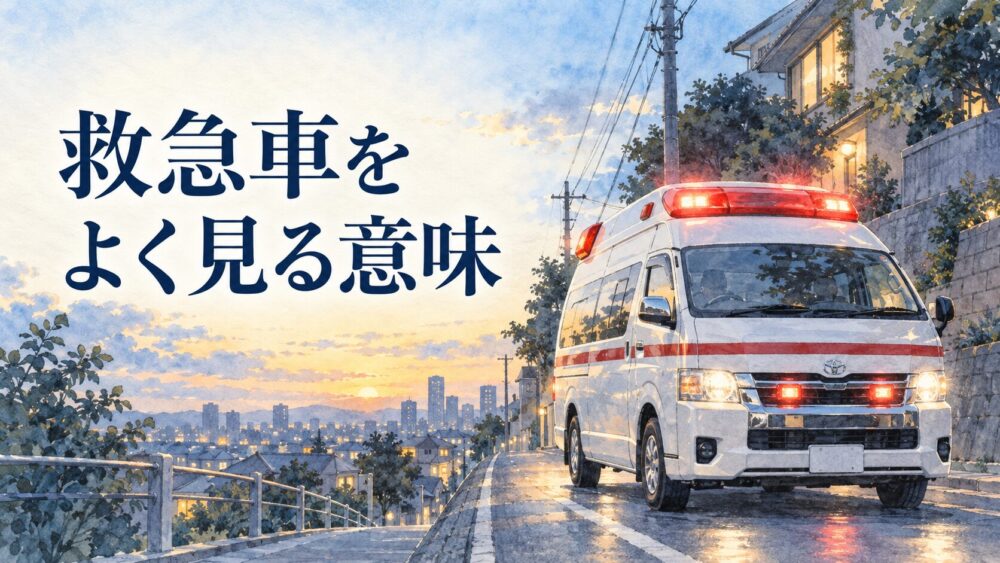 救急車をよく見るスピリチュアル意味！サイレン音や頻繁に見る理由！