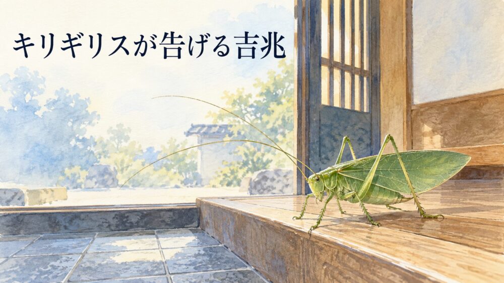 キリギリスのスピリチュアル意味！家の中・玄関や茶色・車の幸運吉兆