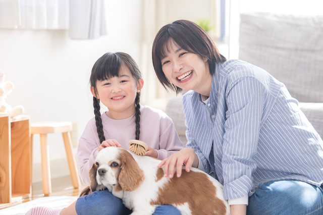 犬と暮らすファミリー