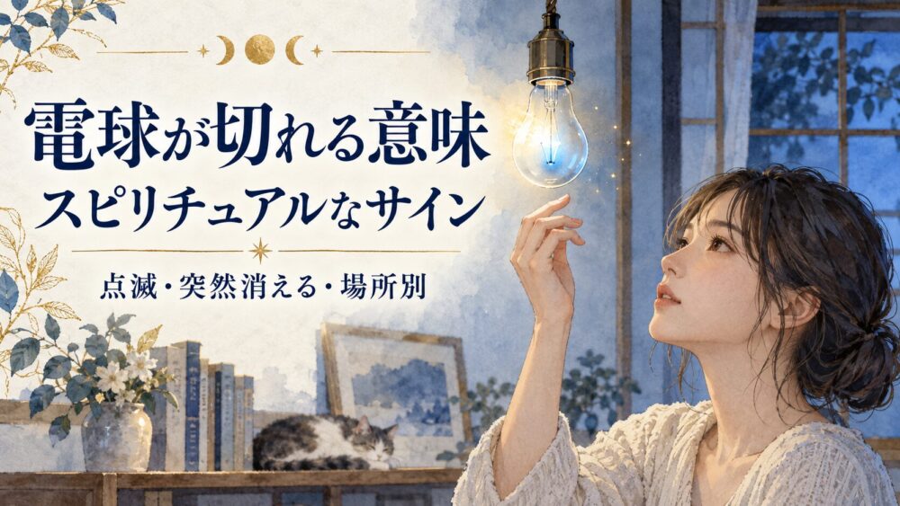 【電球が切れるスピリチュアル意味】チカチカ・突然消える・バチッと鳴る吉兆！場所別（トイレ/風呂）や霊との関係