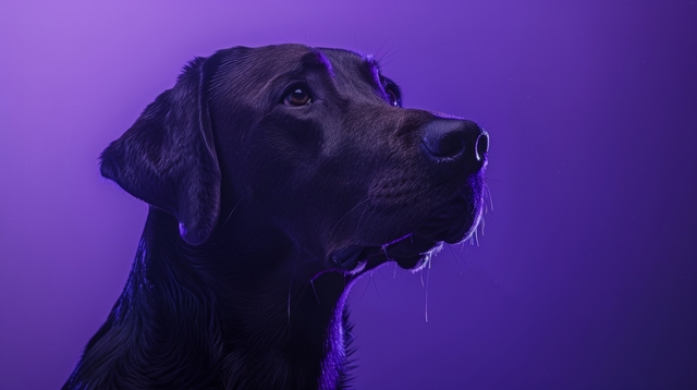紫の犬