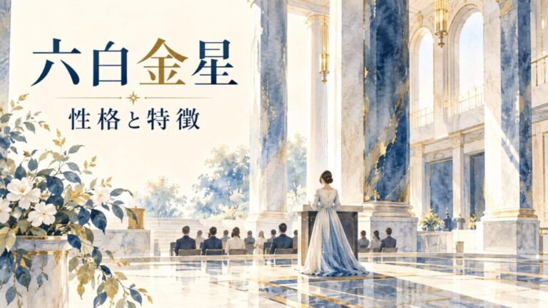 【六白金星の性格と特徴】オーラ・怖い・性格悪いと言われる真相は?女性男性の恋愛・相性ランキング・生まれ年まで徹底解説【九星気学】