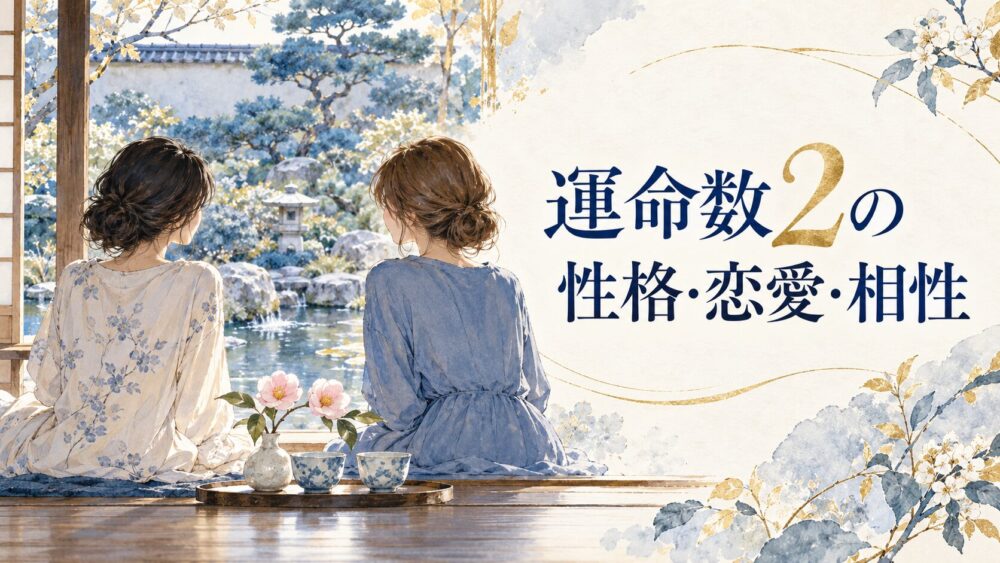 【数秘術・運命数2】性格・男女の特徴・相性・適職！モテる理由・少ない真相・芸能人・2026＆2027年運勢まで徹底解説