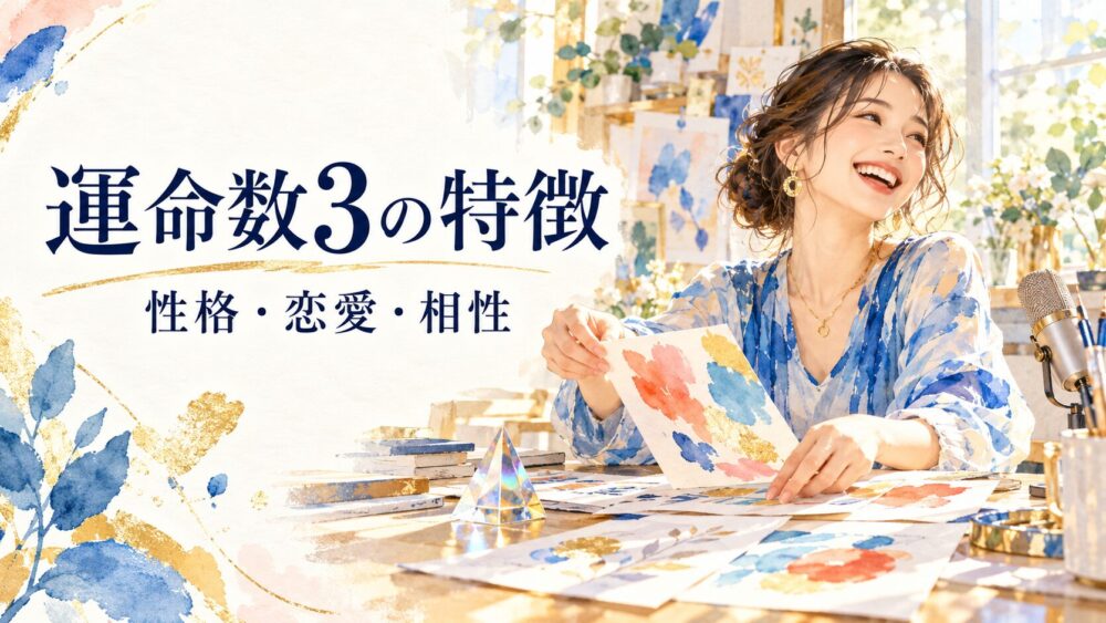 【数秘術・運命数3】性格・男女の特徴・相性・適職!モテる理由・芸能人・2026&2027年運勢まで徹底解説