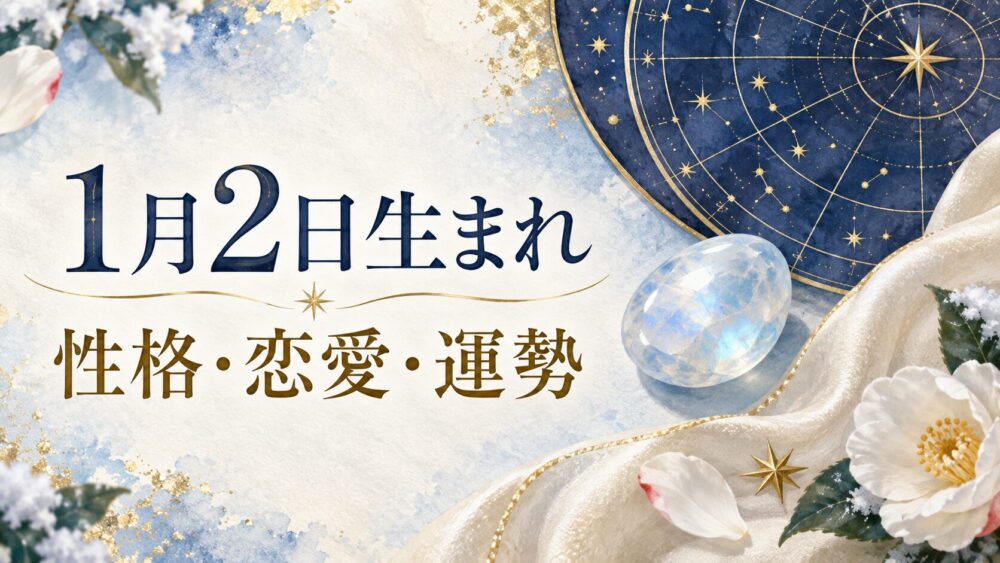 1月2日生まれの性格や特徴・運命・運勢を分析！相性・有名人・アニメキャラまで徹底解説【誕生日占い】