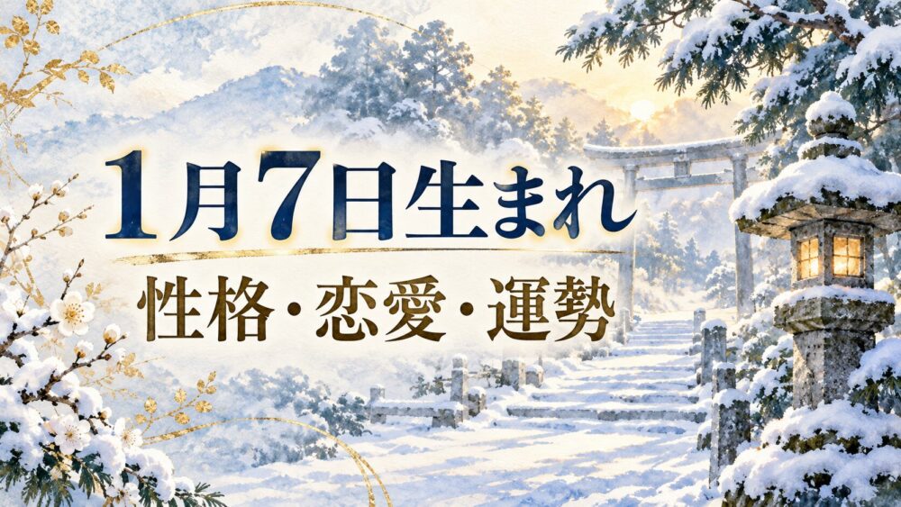 1月7日生まれの性格・恋愛・相性・運勢・有名人を徹底解説!【誕生日占い】