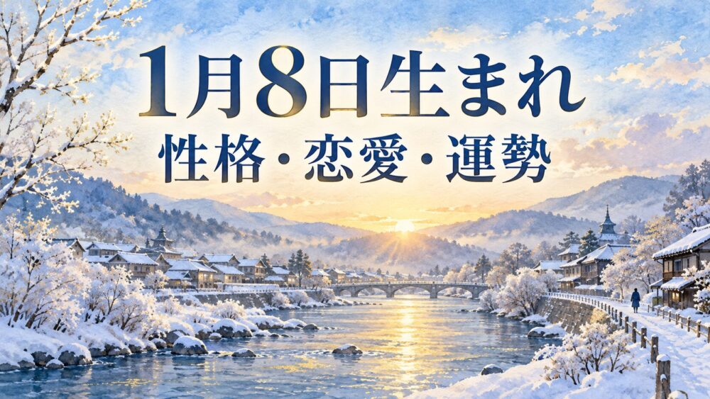 1月8日生まれの性格・恋愛・相性・運勢・有名人を徹底解説！【誕生日占い】