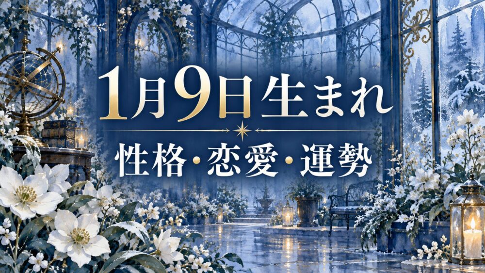 1月9日生まれの性格・恋愛・相性・運勢・有名人を徹底解説!【誕生日占い】