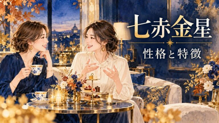 【七赤金星の性格と特徴】羨ましい・モテる・性格悪いと言われる理由は?女性男性の恋愛・相性ランキング・生まれ年まで徹底解説【九星気学】