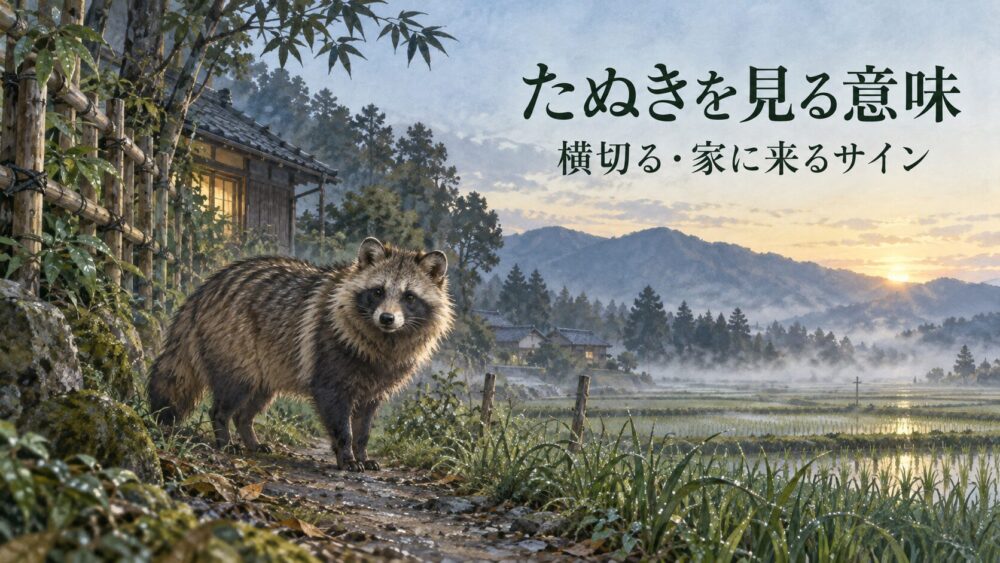 たぬきを見るスピリチュアルな意味!横切る・家に来るサインと縁起