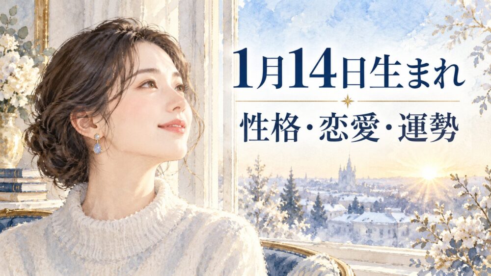 1月14日生まれの性格・恋愛・相性・運勢・有名人を徹底解説!【誕生日占い】