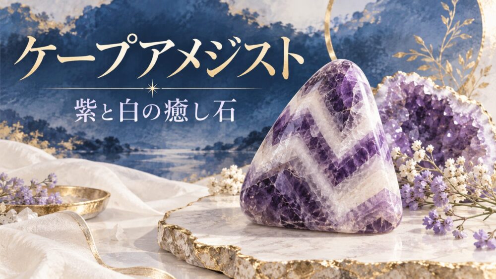 【ケープアメジストの効果・石言葉】スピリチュアルな癒しと直観力！シェブロンとの違い・偽物の見分け方まで徹底解説
