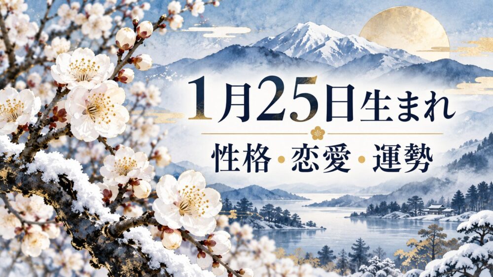 1月25日生まれの性格・恋愛・相性・運勢・有名人を徹底解説！【誕生日占い】
