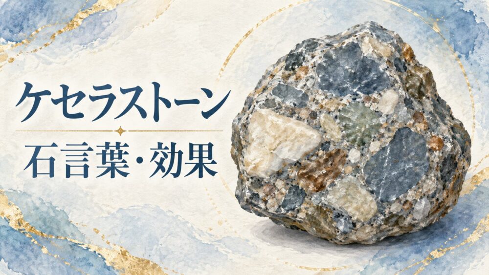 ケセラストーン効果と石言葉!偽物の見分け方や意味・コングロ解説