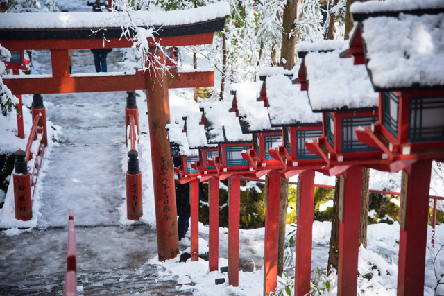 雪と神社