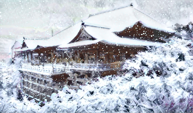 雪と寺