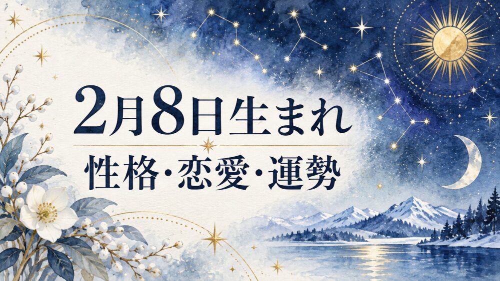 2月8日生まれの性格・恋愛・相性・運勢・有名人を徹底解説！【誕生日占い】