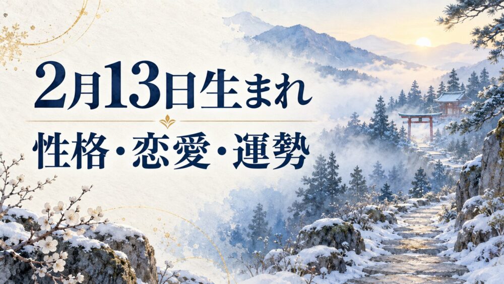 2月13日生まれの性格・恋愛・相性・運勢・有名人を徹底解説！【誕生日占い】