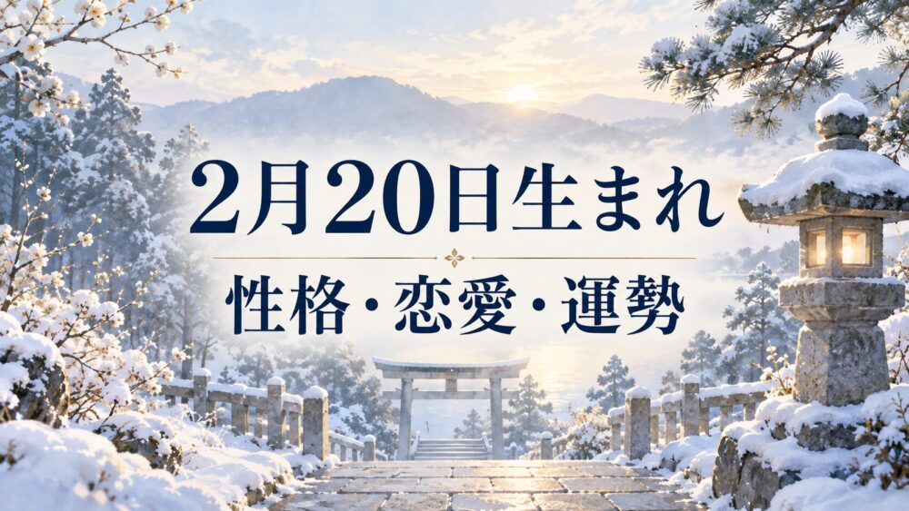 2月20日生まれの性格・恋愛・相性・運勢・有名人を徹底解説!【誕生日占い】