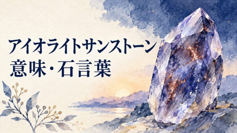 アイオライトサンストーン効果と石言葉！スピリチュアル意味を解説