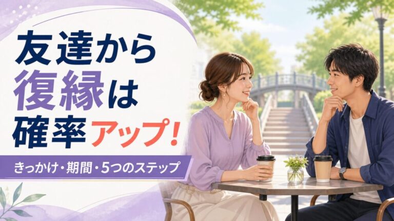 友達から復縁は確率アップ！理由やきっかけの作り方・期間・コツなど解説