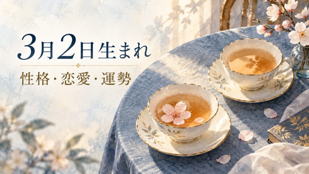 3月2日生まれの性格・恋愛・相性・運勢・有名人を徹底解説！【誕生日占い】