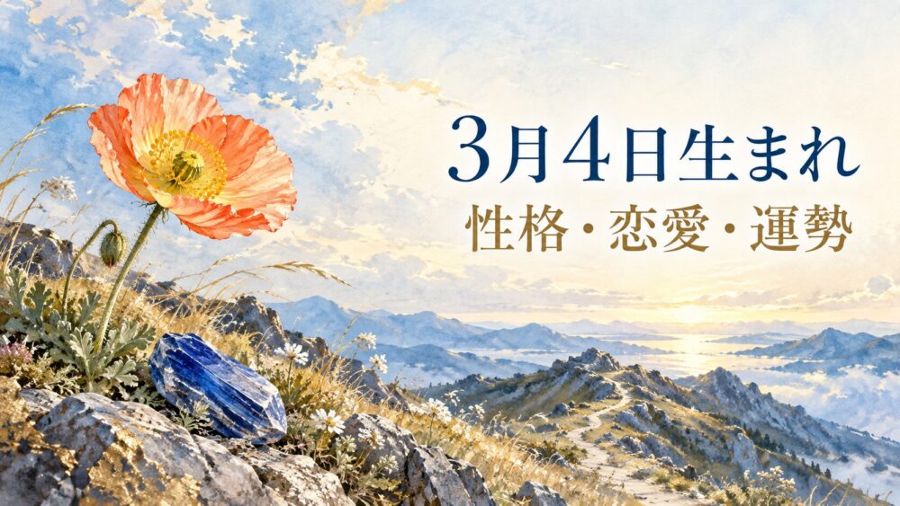 3月4日生まれの性格・恋愛・相性・運勢・有名人を徹底解説！【誕生日占い】