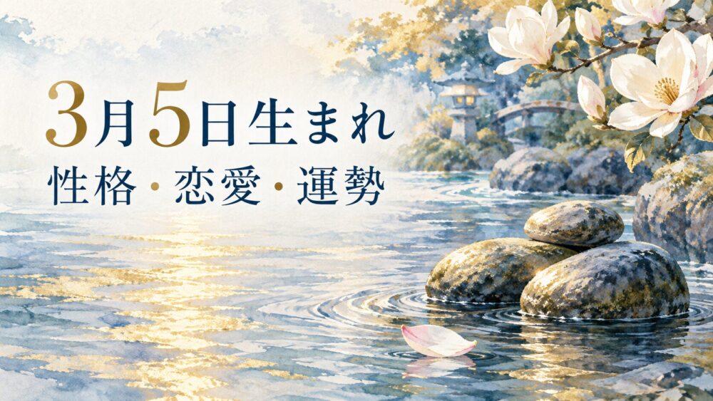3月5日生まれの性格・恋愛・相性・運勢・有名人を徹底解説！【誕生日占い】