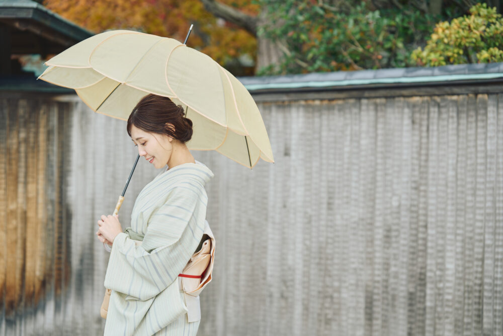 傘を指す龍女のイメージ