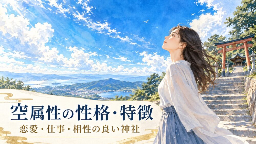 空属性の性格・特徴と珍しい理由！相性の良い神社一覧・パワースポット・恋愛・相性・芸能人まで徹底解説