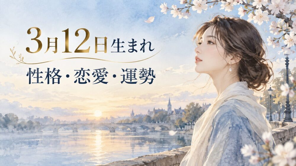 3月12日生まれの性格・恋愛・相性・運勢・有名人を徹底解説!【誕生日占い】