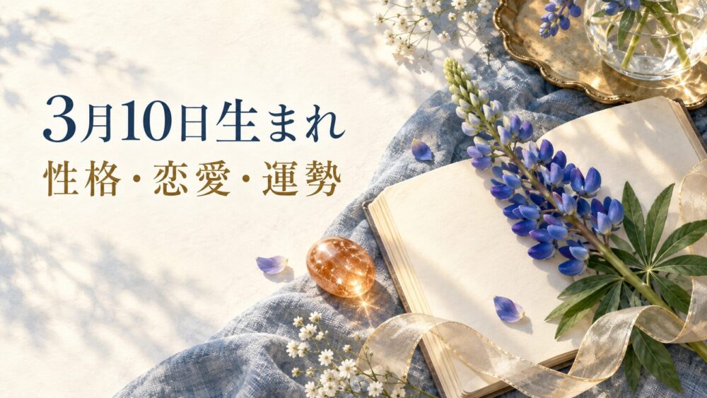 3月10日生まれの性格・恋愛・相性・運勢・有名人を徹底解説！【誕生日占い】