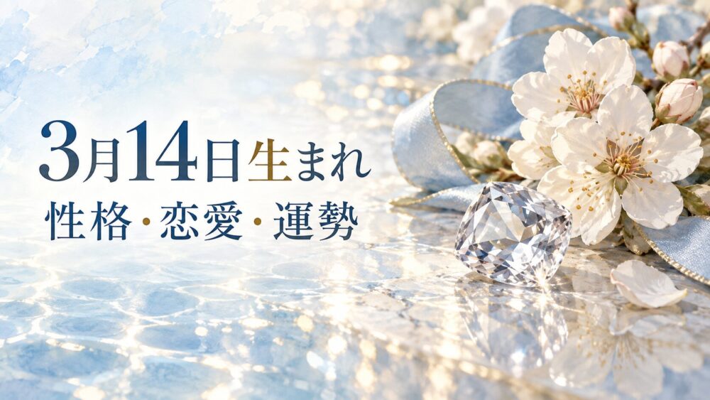 3月14日生まれの性格・恋愛・相性・運勢・有名人を徹底解説！【誕生日占い】