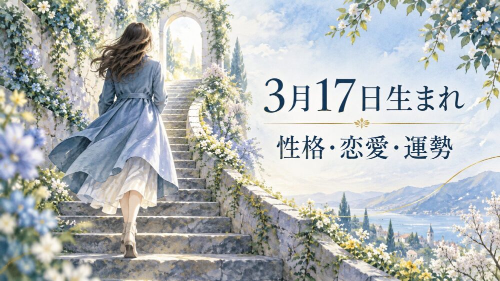 3月17日生まれの性格・恋愛・相性・運勢・有名人を徹底解説！【誕生日占い】