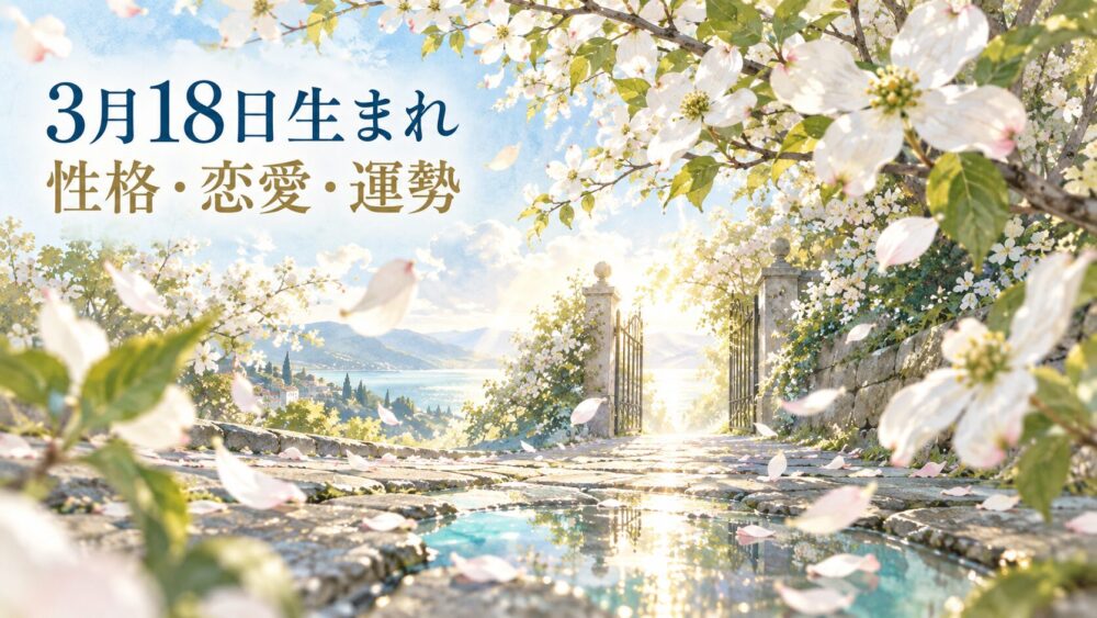 3月18日生まれの性格・恋愛・相性・運勢・有名人を徹底解説！【誕生日占い】