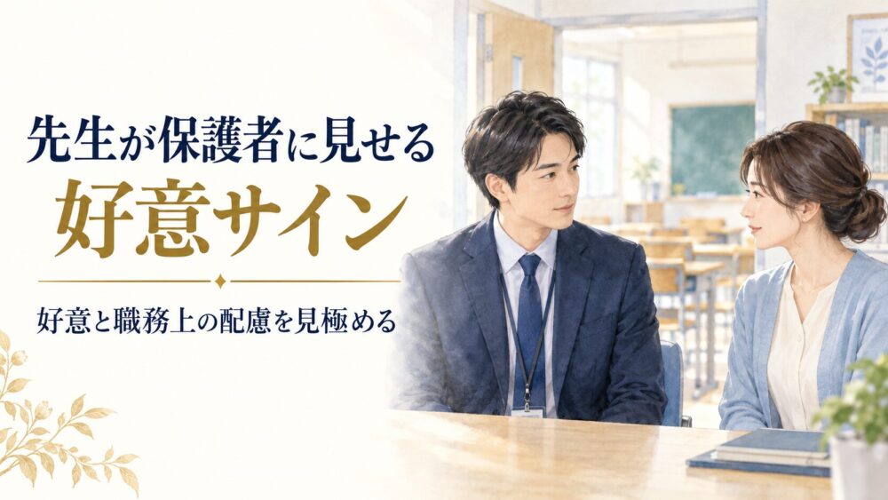 先生が保護者に見せる好意サイン|保護者を好きになった先生の本音と好かれる保護者の特徴