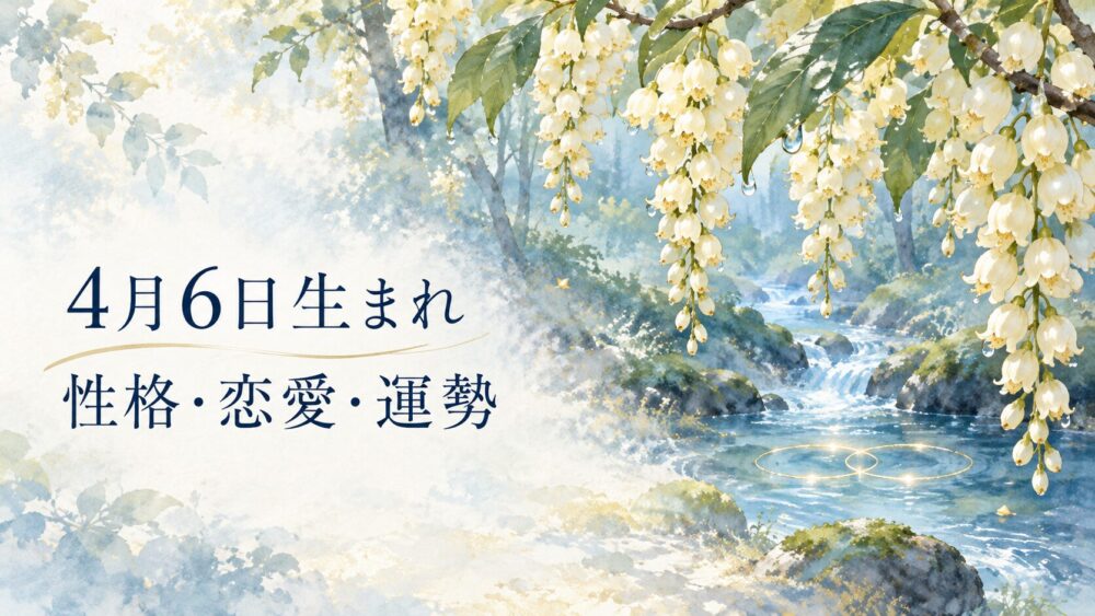4月6日生まれの性格・恋愛・相性・運勢・有名人を徹底解説!【誕生日占い】