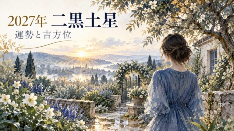 【2027年】二黒土星の運勢！充実・大発展の乾宮回座と吉方位・引っ越し・転職・月別バイオリズム徹底解説