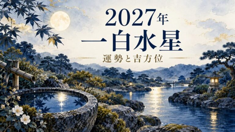 【2027年】一白水星の運勢！八方塞がりの真相・中宮回座と吉方位（南西）・引っ越し・転職・月別バイオリズム徹底解説