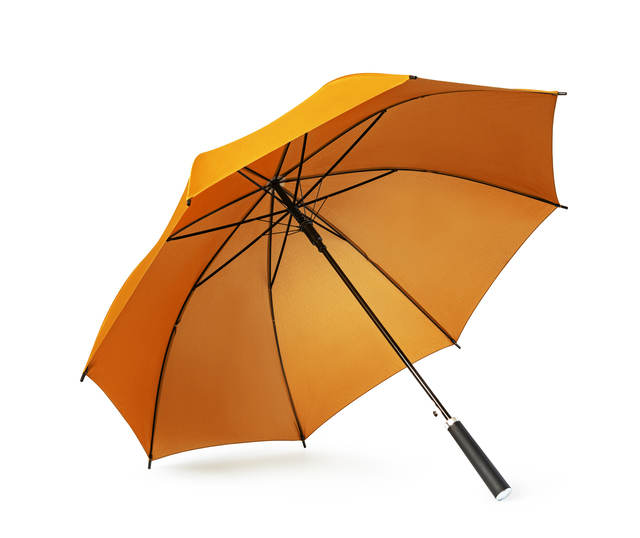 オレンジ色の傘