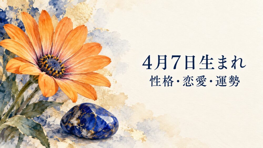 4月7日生まれの性格・恋愛・相性・運勢・有名人を徹底解説!【誕生日占い】
