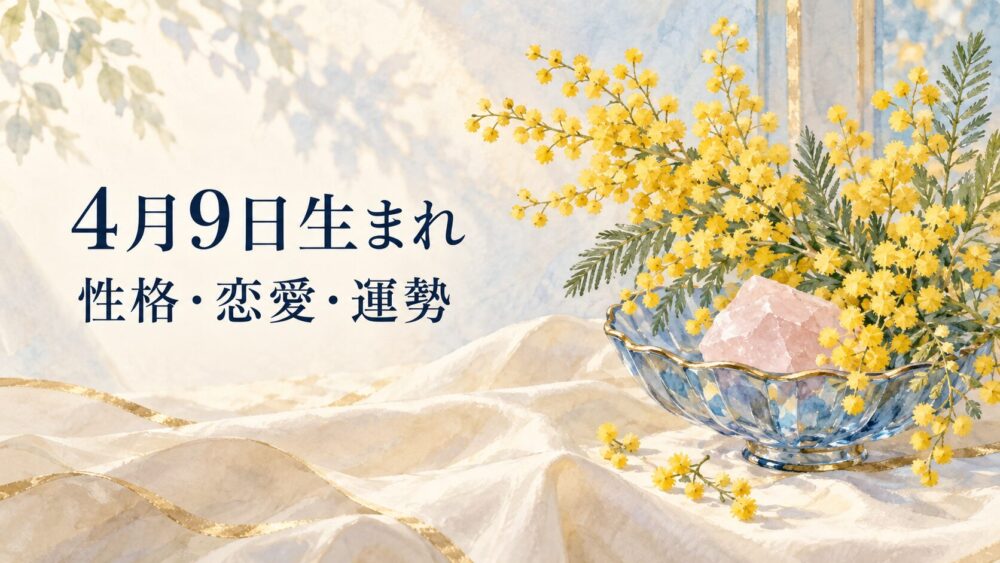 4月9日生まれの性格・恋愛・相性・運勢・有名人を徹底解説！【誕生日占い】