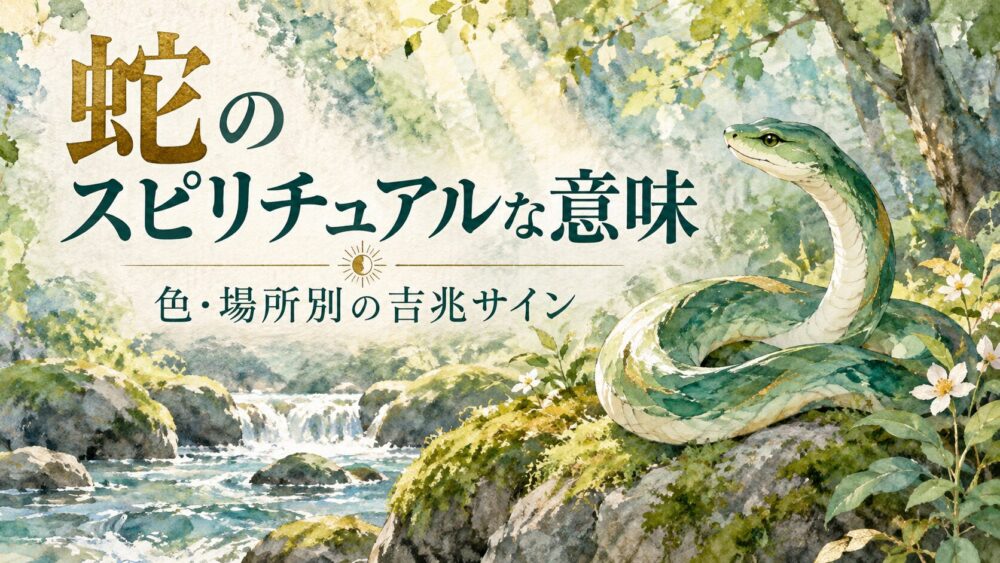 蛇スピリチュアル意味！色や場所別の吉兆・遭遇サインと金運の真実