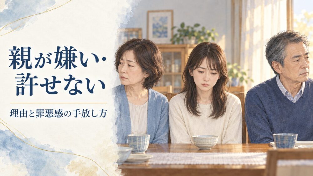 親が嫌い・許せないスピリチュアル意味！合わない理由と罪悪感の解放