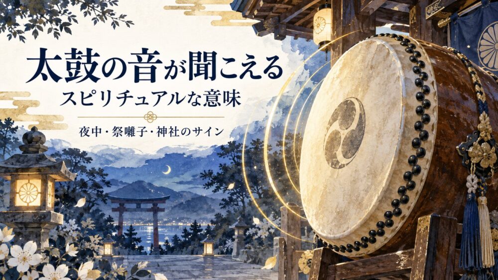 【完全解説】太鼓の音が聞こえるスピリチュアルな意味！夜中のドンドン音やお囃子・神社の歓迎サインや霊的メッセージまで網羅