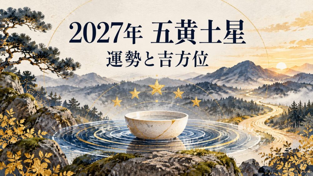 【2027年】五黄土星の運勢！頂上と名誉の離宮回座・吉方位（南東・北西）・引っ越し・転職・月別バイオリズム徹底解説