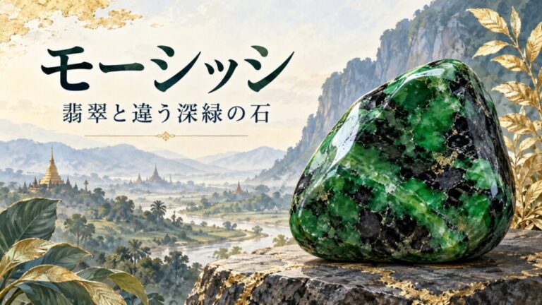 【モーシッシの効果・石言葉】翡翠との違いとは？スピリチュアルな意味・偽物の見分け方まで徹底解説